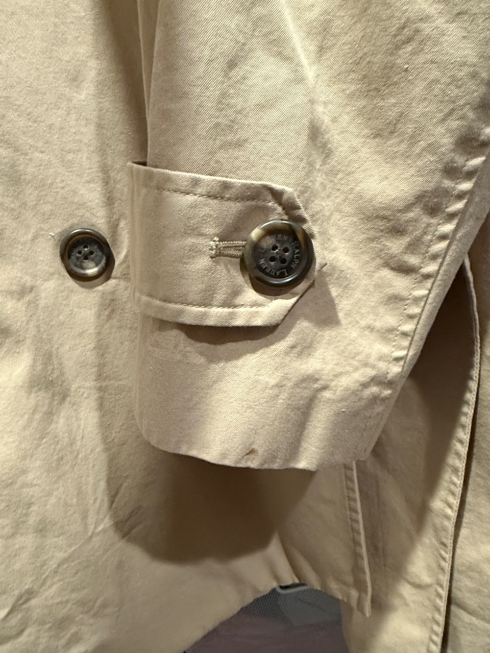 Ralph Lauren Beige Double-Breasted Trench Coat - Picture 4 of 11